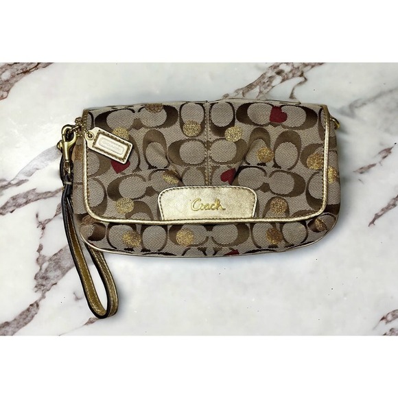 Coach F18870 Laura Signature Secret Admirer Tote & Matching Large Wristlet - Picture 9 of 13